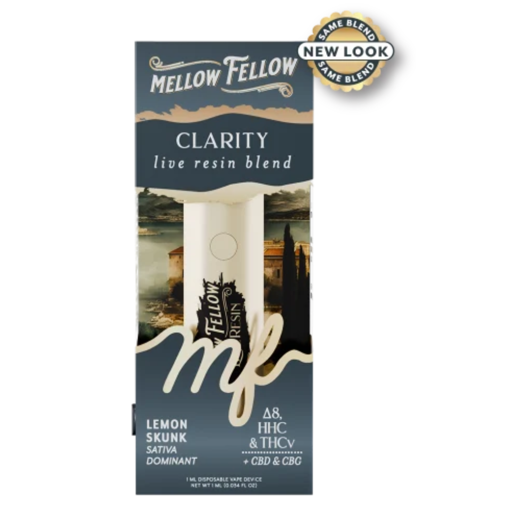 Mellow Fellow | Clarity Blend Live Resin THC Vape | 1ml – Lemon Skunk – Sativa