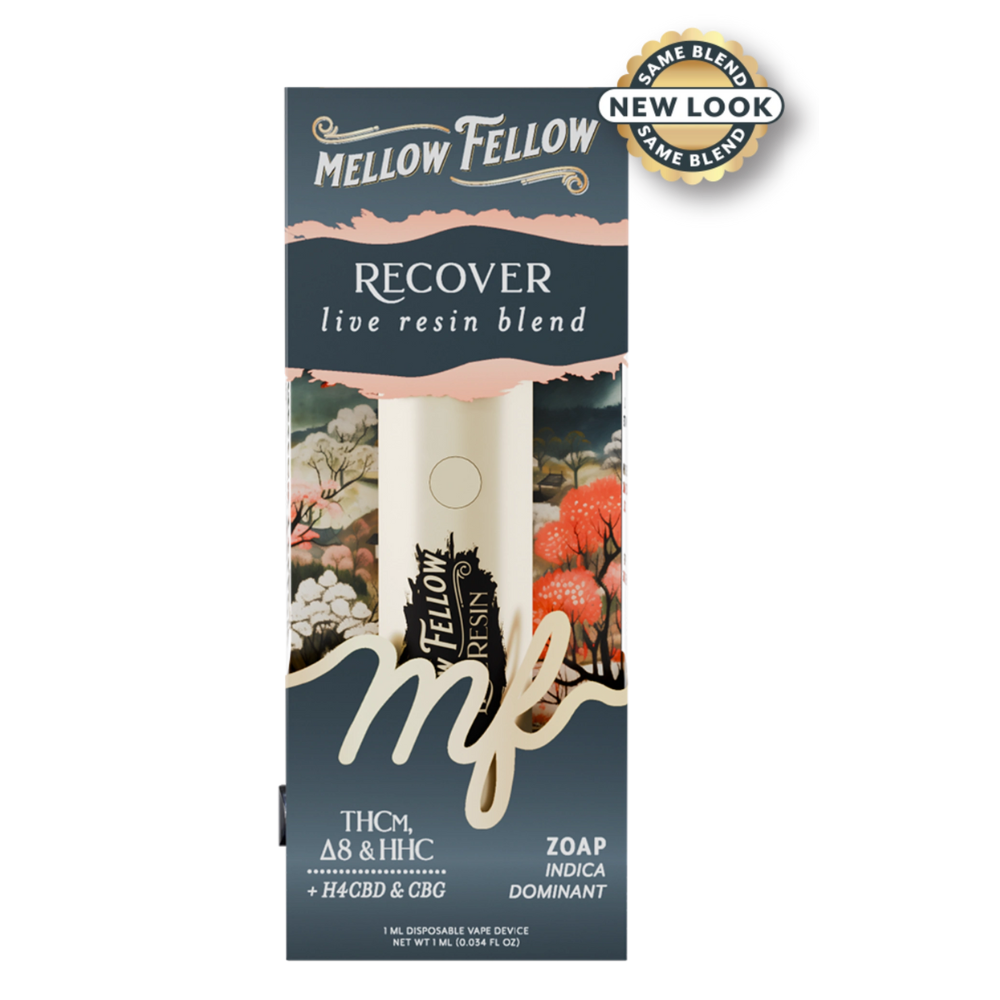 Mellow Fellow | Recover Blend Live Resin THC Vape | 1ml – Zoap – Indica