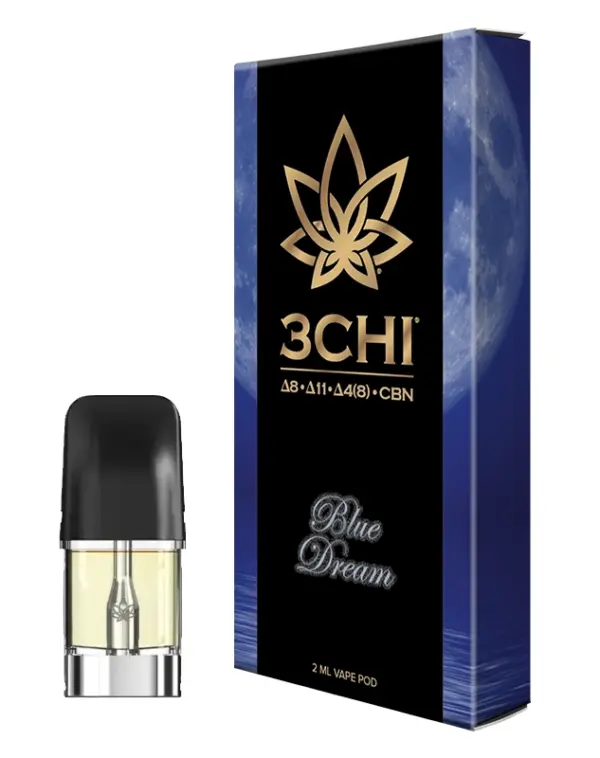 3CHI | Delta-8 THC Vape Pod – Blue Dream | 2g Disposable Vape Pod