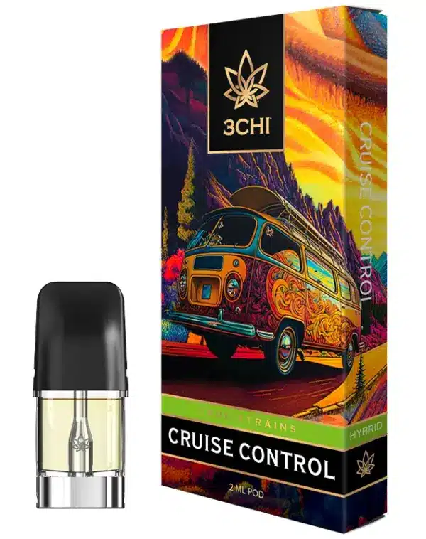 3CHI | True Strain THC Vape Pod – Cruise Control | Hybrid – 2g Disposable Vape Pod
