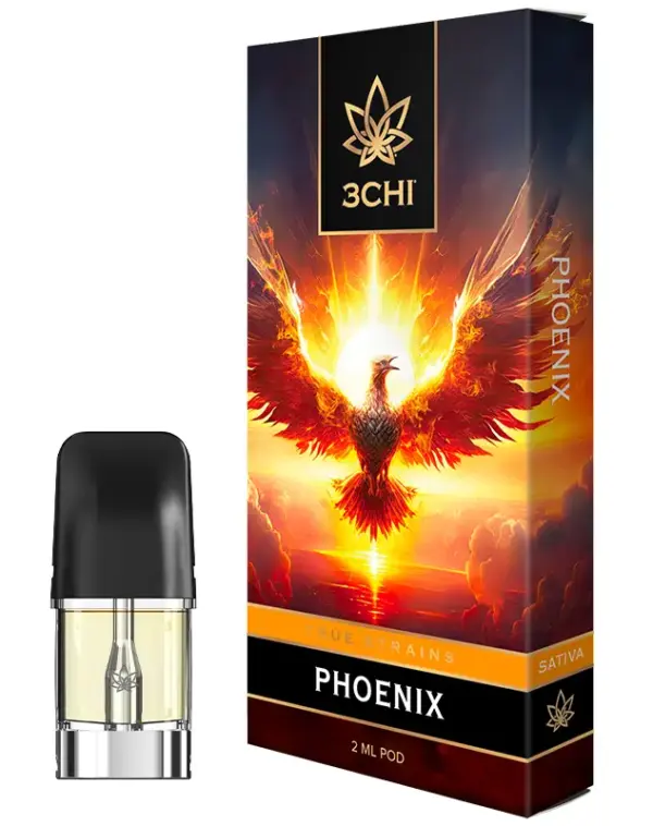 3CHI | True Strain THC Vape Pod – Phoenix | Sativa – 2g Disposable Vape Pod