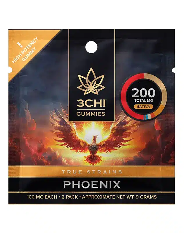 3CHI | True Strains High Potency Gummies Phoenix Sativa | 200mg – 2ct
