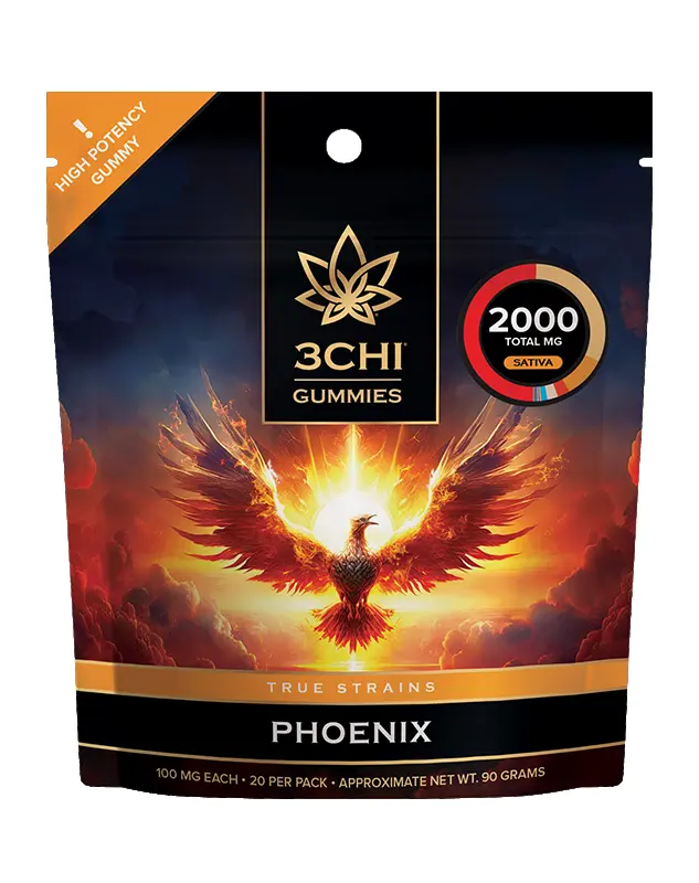 3CHI | True Strains High Potency Gummies Phoenix Sativa | 2000mg – 20ct
