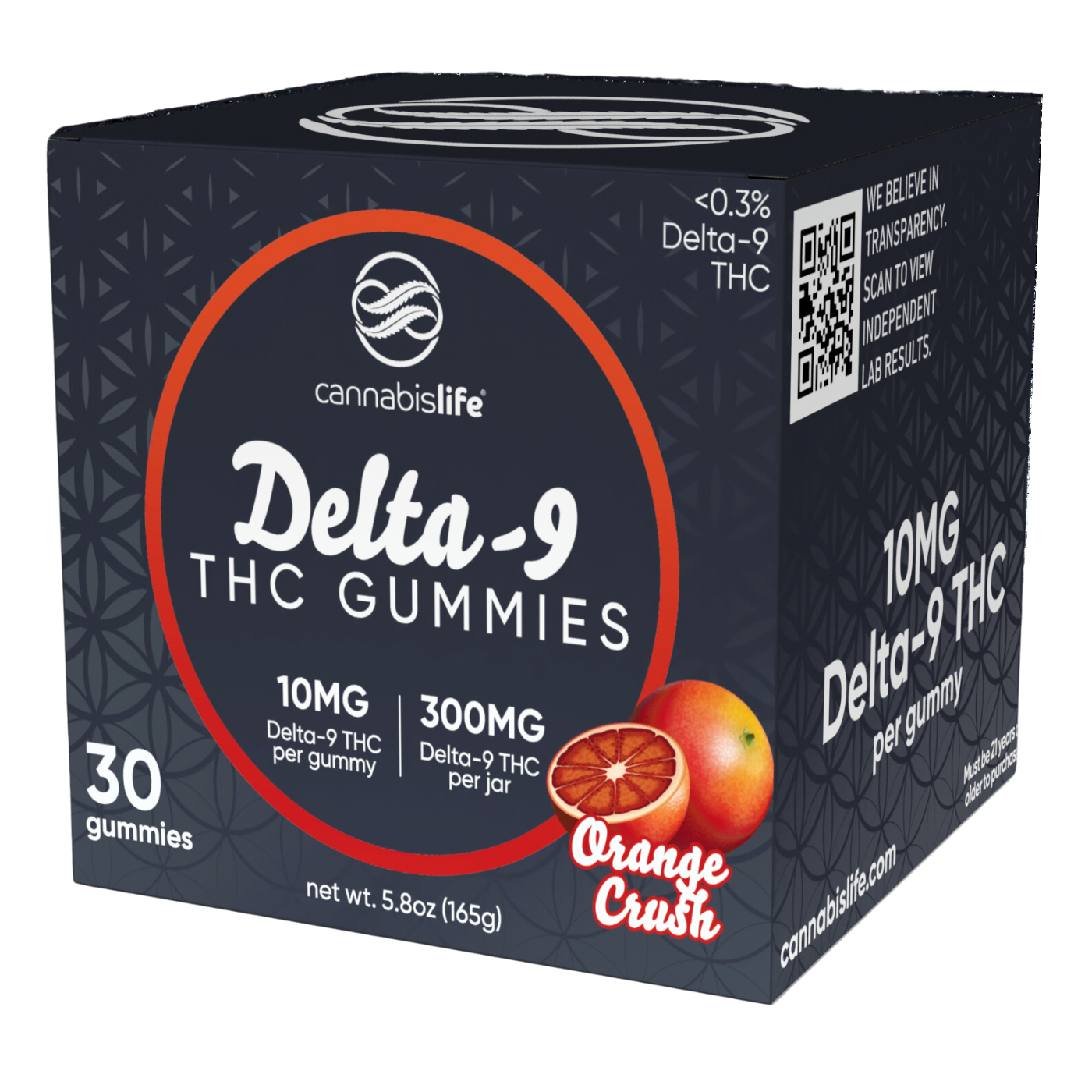 Cannabis Life | Delta-9 THC Gummies – Orange Crush | 10mg – 30ct