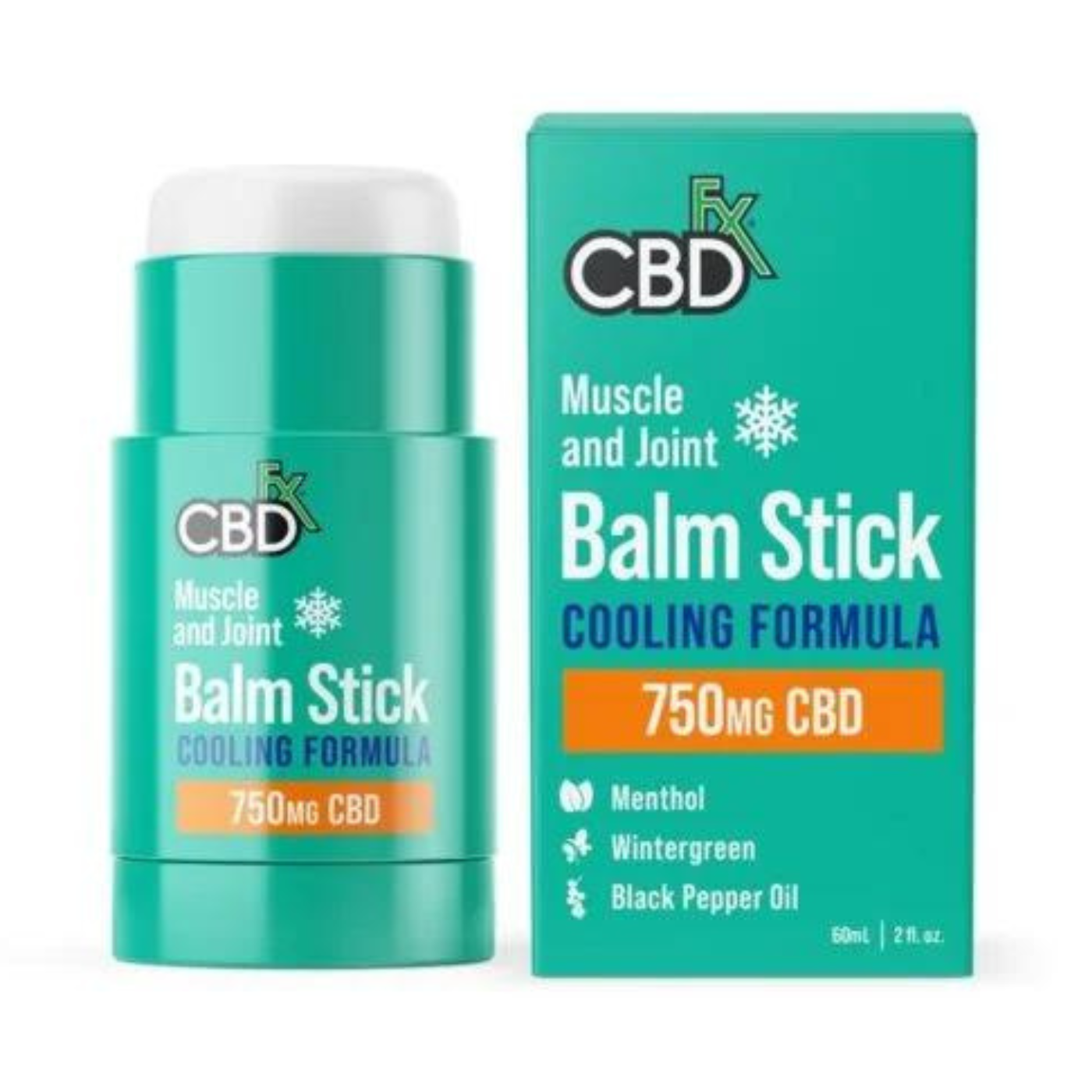 CBDfx | CBD Balm Stick – 750mg Cooling Formula | Muscle & Joint Relief Balm Stick