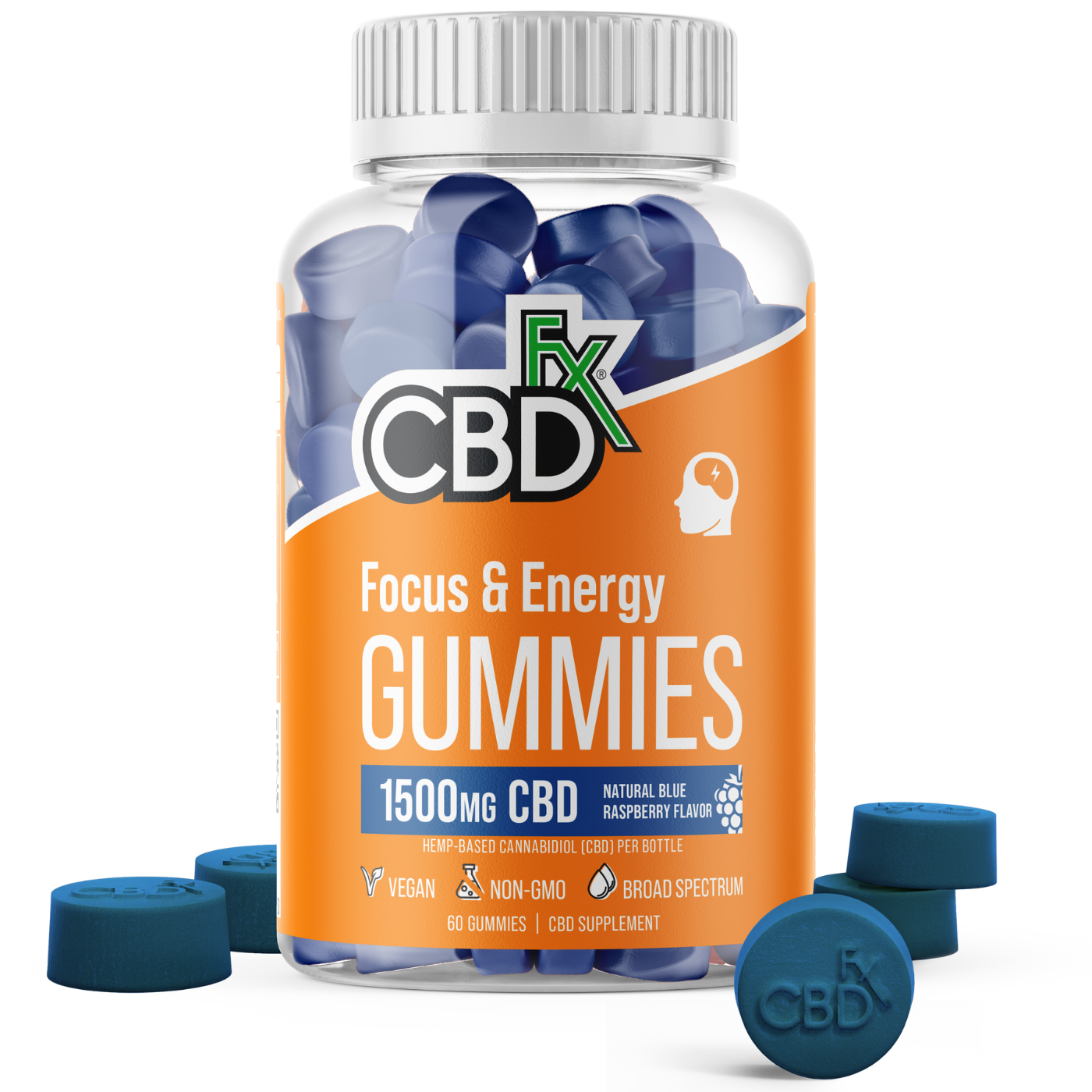 CBDfx | CBD Focus & Energy Gummies | 1500mg – 60ct