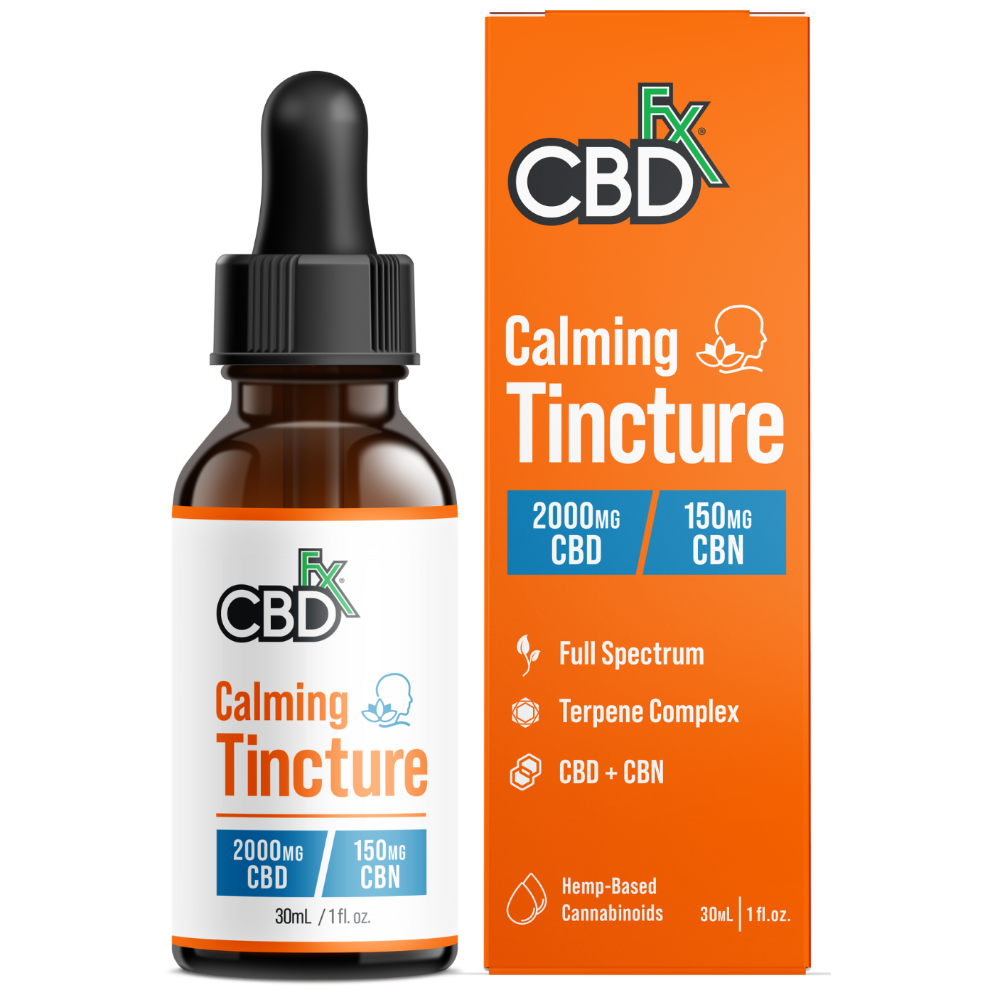 CBDfx | Calming Tincture | 2000mg CBD + 150mg CBN – 30mL