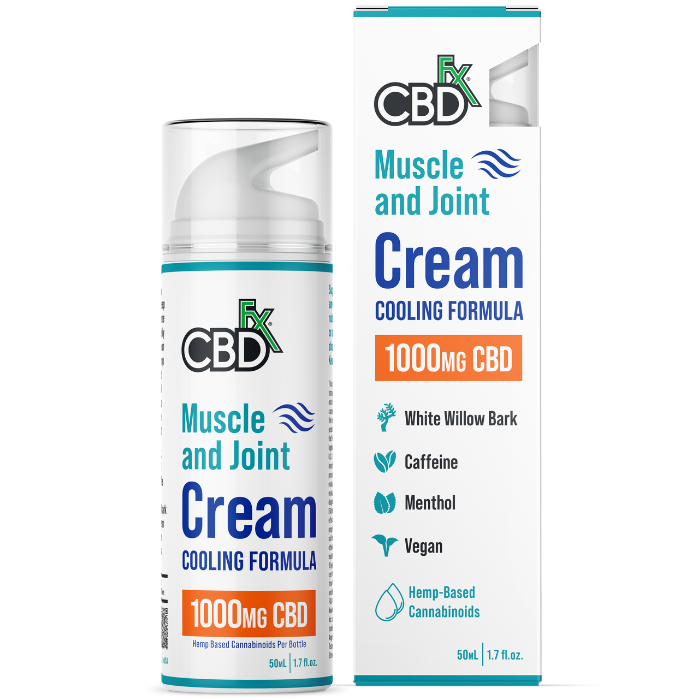 CBDfx | CBD Cream – 1000mg Cooling Formula | Muscle & Joint Cooling Pain Cream
