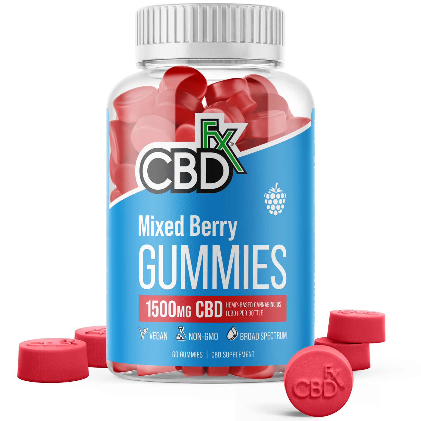 CBDfx | CBD Gummies Mixed Berry | 1500mg – 60ct