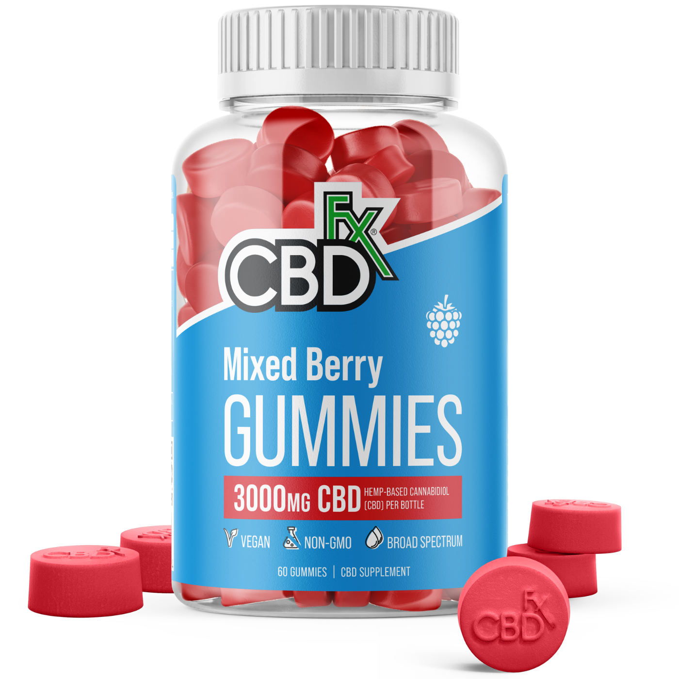CBDfx | CBD Gummies Mixed Berry | 3000mg – 60ct