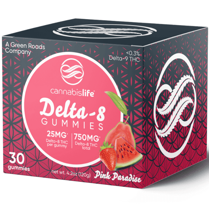 Cannabis Life | Delta-8 THC Gummies – Pink Paradise | 25mg – 30ct