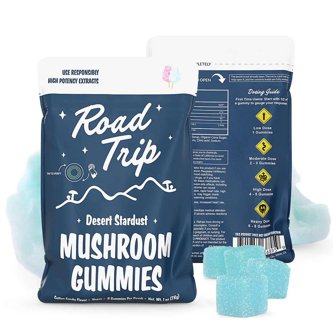 Road Trip | Cotton Candy Mushroom Gummies  | Desert Stardust – High Potency Extract – 8ct
