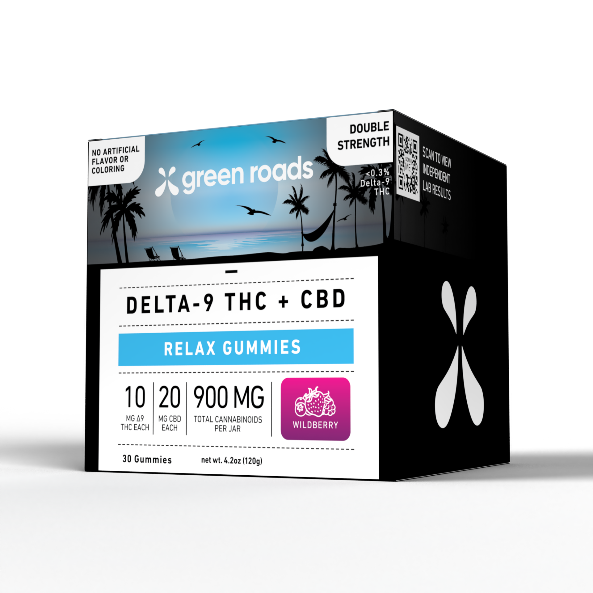 Green Roads | Delta-9 THC Gummies Wildberry | 10mg THC + 20mg CBD – 30ct