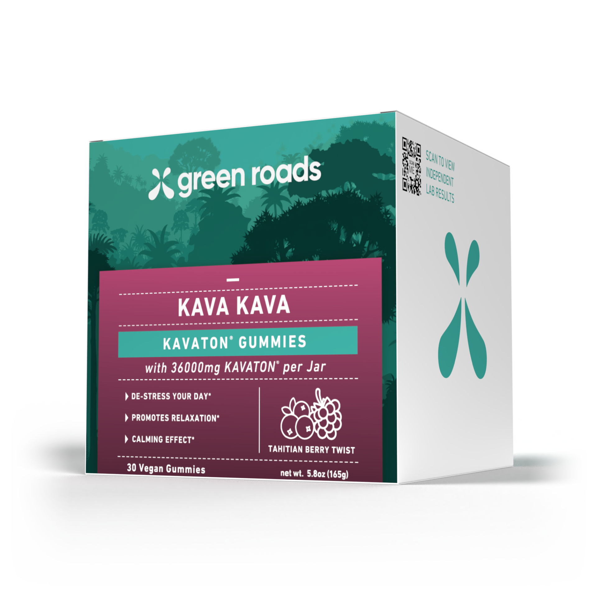 Green Roads | Kava Gummies – Tahitian Berry Twist | 1200mg Kavaton – 30ct
