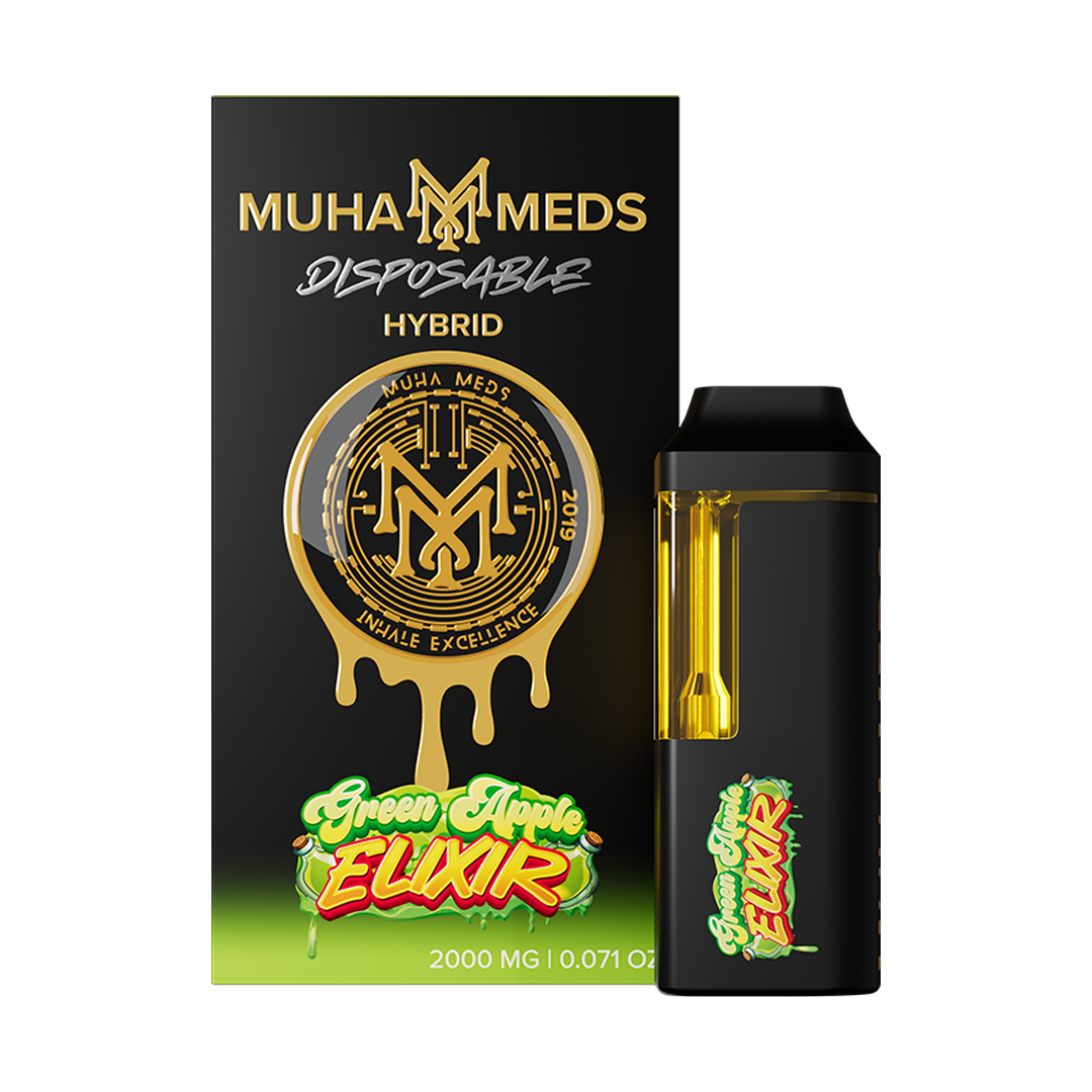 Green Apple Elixir – Muha Meds Disposable Vape 2g – Hybrid