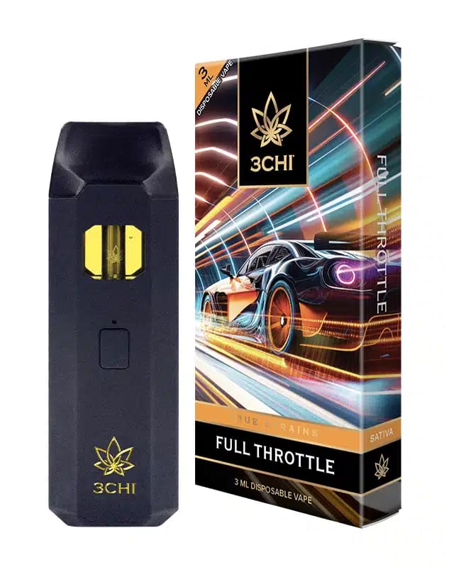 3CHI | True Strains Full Throttle THC Vape | Sativa – 3g Disposable Vape