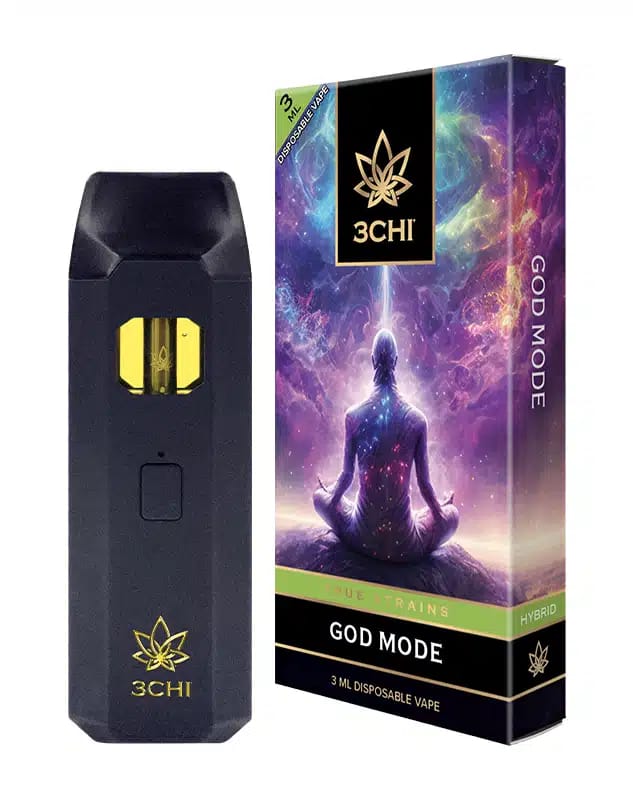 3CHI | True Strains God Mode THC Vape | Hybrid – 3g Disposable Vape