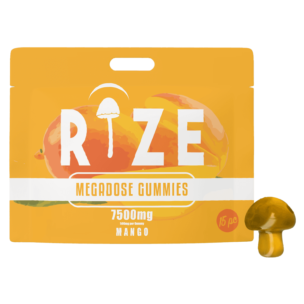 Rize | Mango Mushroom Gummies | Megadose 7500mg – 15ct