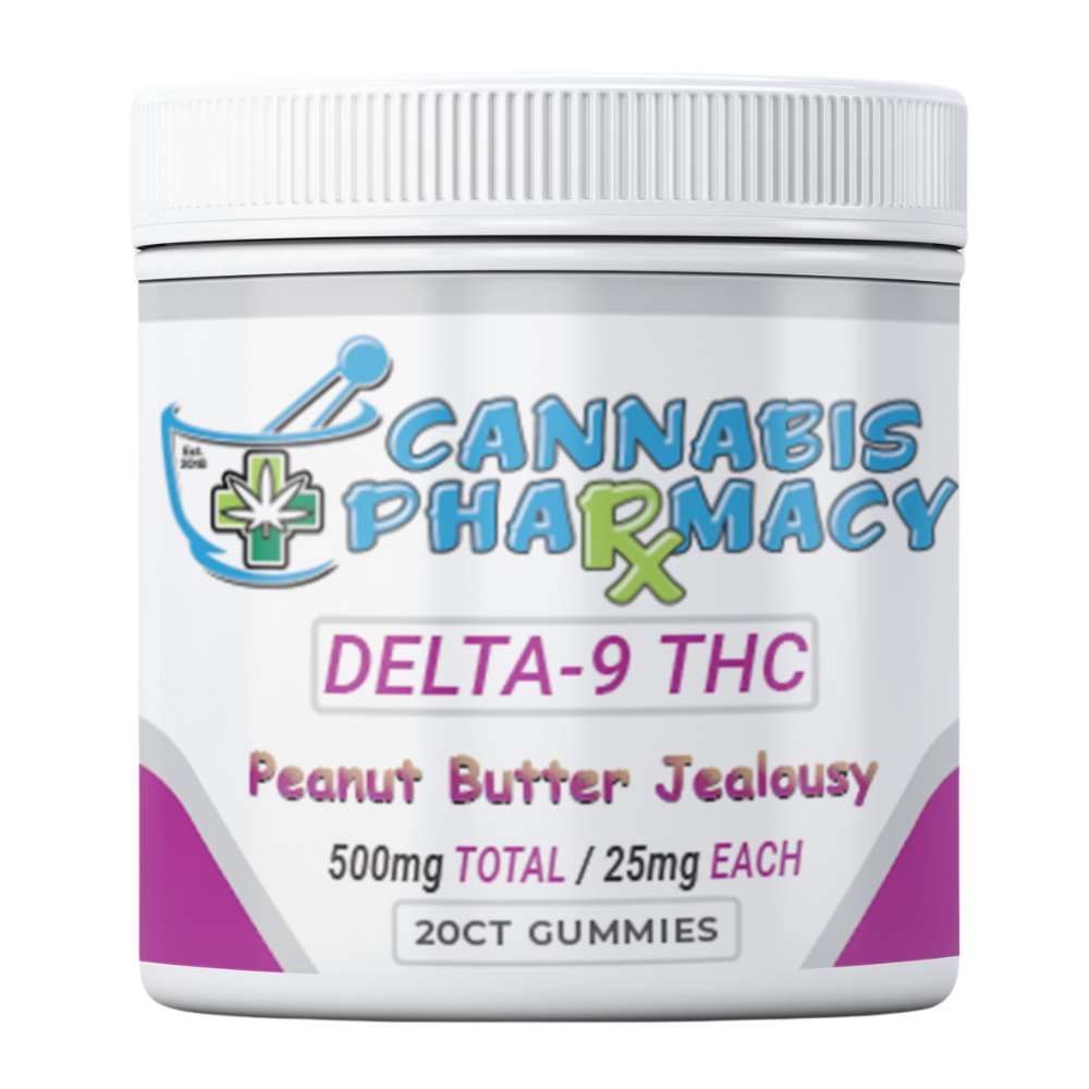 Cannabis Pharmacy Delta-9 THC Gummies | 25mg – Peanut Butter Jealousy – 20ct
