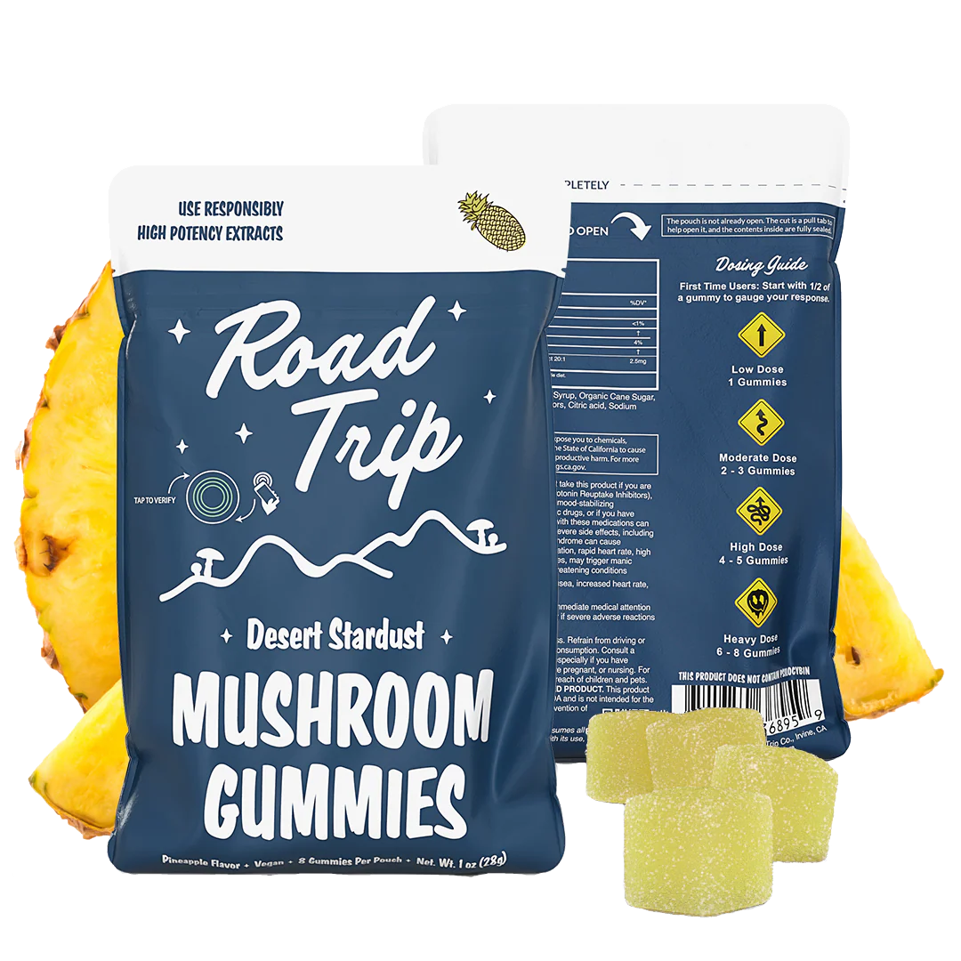 Road Trip | Pineapple Mushroom Gummies  | Desert Stardust – High Potency Extract – 8ct
