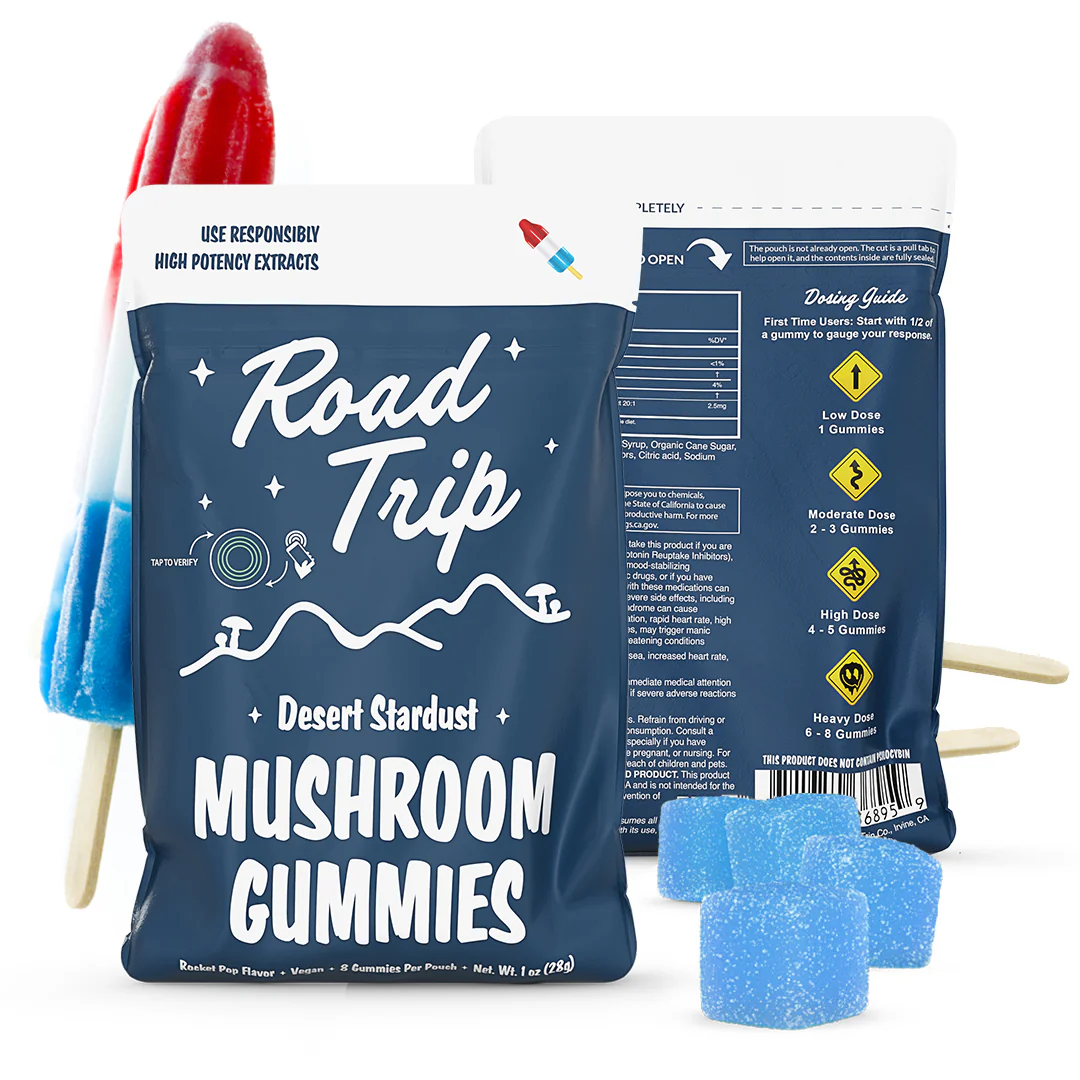 Road Trip | Rocket Pop Mushroom Gummies  | Desert Stardust – High Potency Extract – 8ct