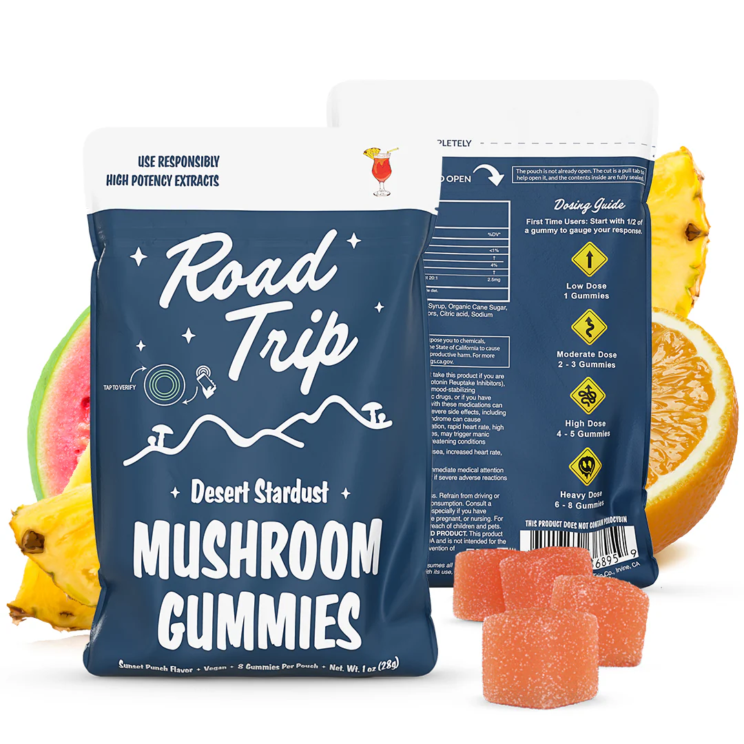 Road Trip | Sunset Punch Mushroom Gummies | Desert Stardust – High Potency Extract – 8ct