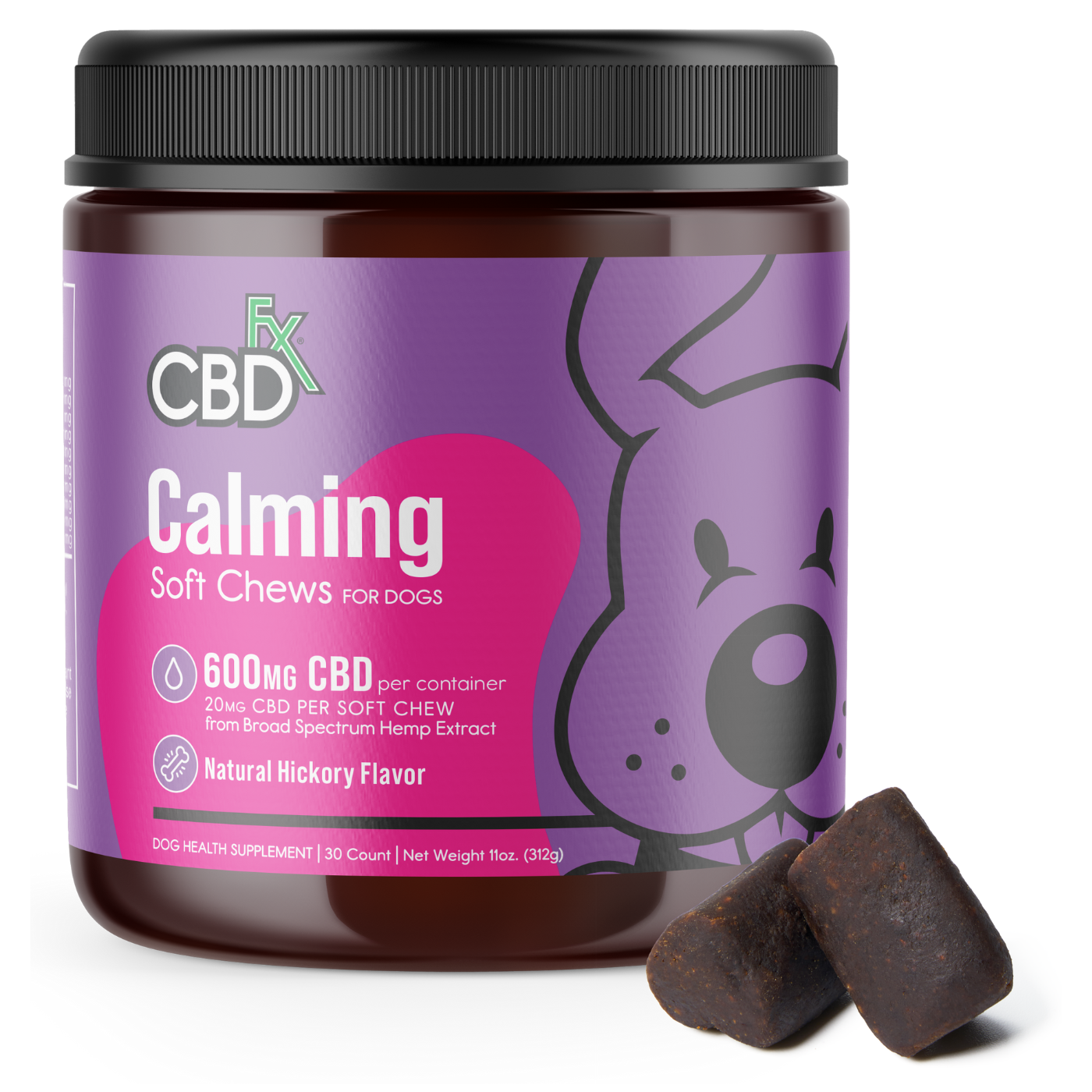 CBDfx | CBD Calming Soft Chews | 600mg CBD – 30ct