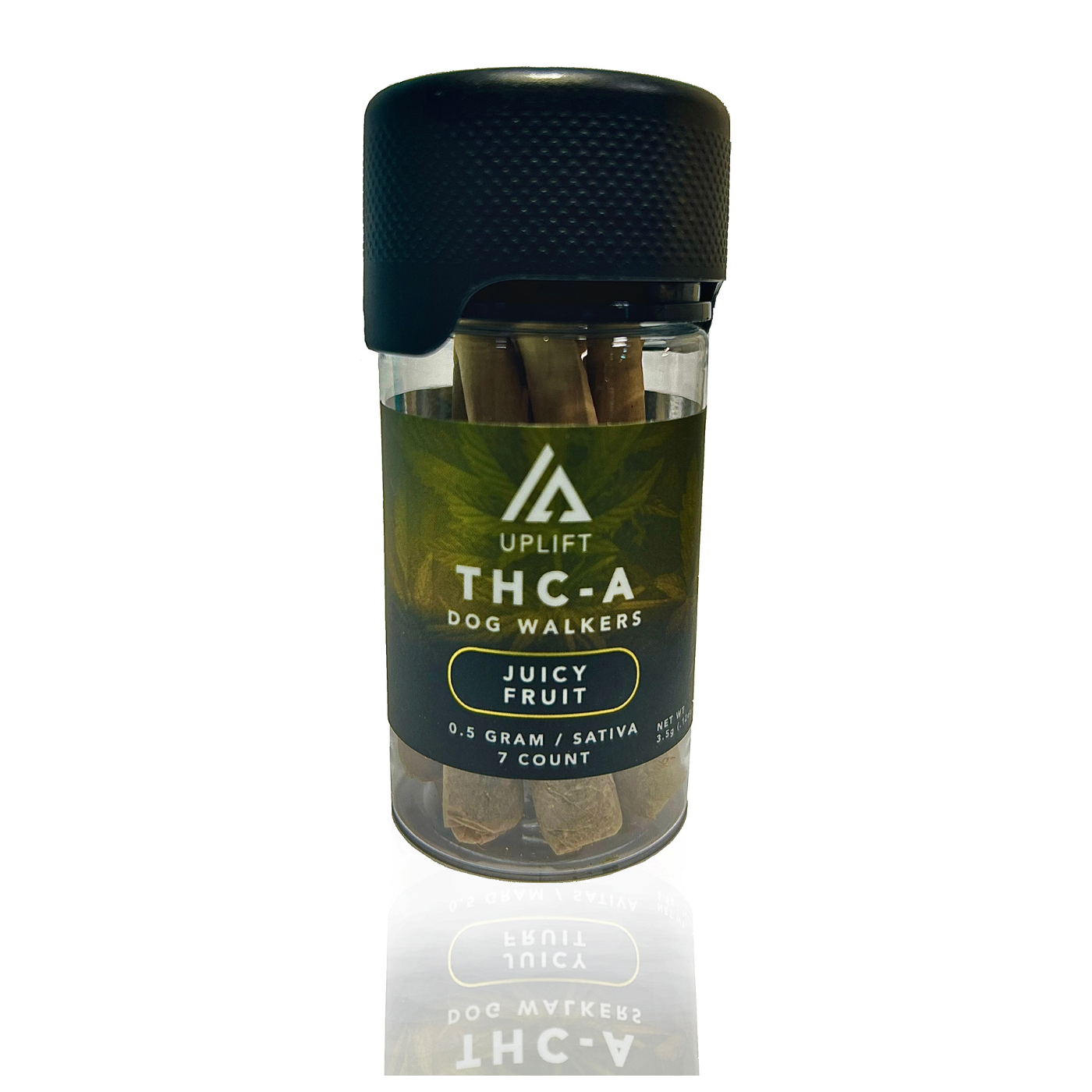 Uplift | Dog Walkers Pre Rolls – Juicy Fruit |.5g THCA Flower 7ct – Sativa