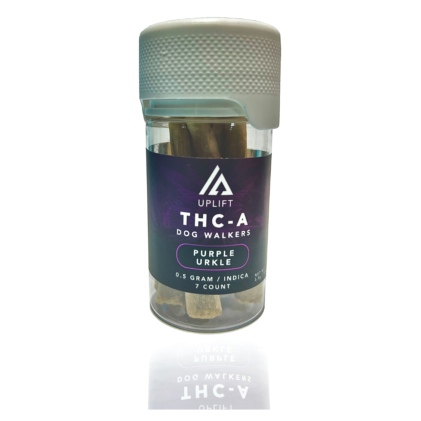 Uplift | Dog Walkers Pre Rolls – Purple Urkel |.5g THCA Flower 7ct – Indica