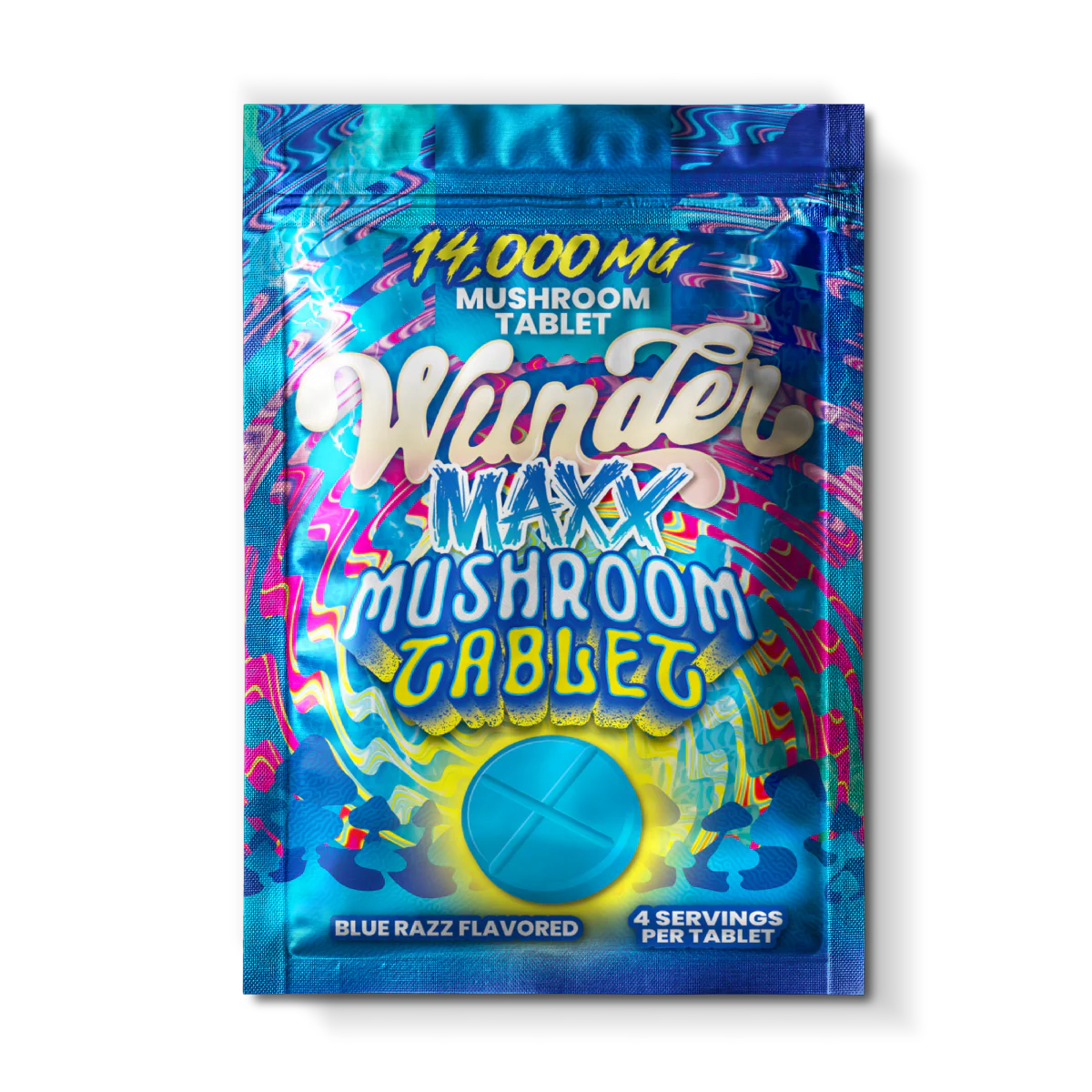 Wunder | Mushroom Tablets – Blue Razz | Maxx Tablets -14,000mg – 1ct