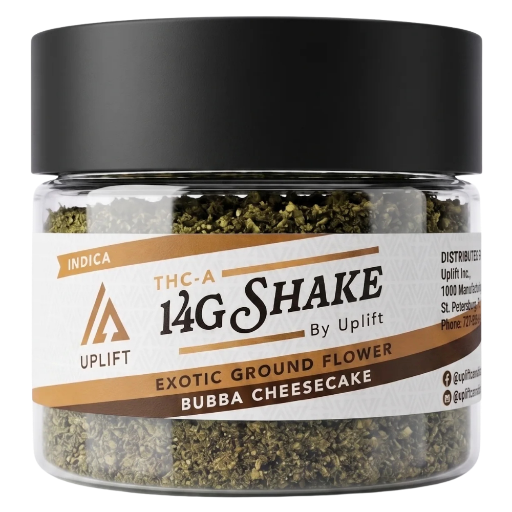 Uplift | 14 Gram Exotic THC-A Shake Flower | Bubba Cheesecake – Indica