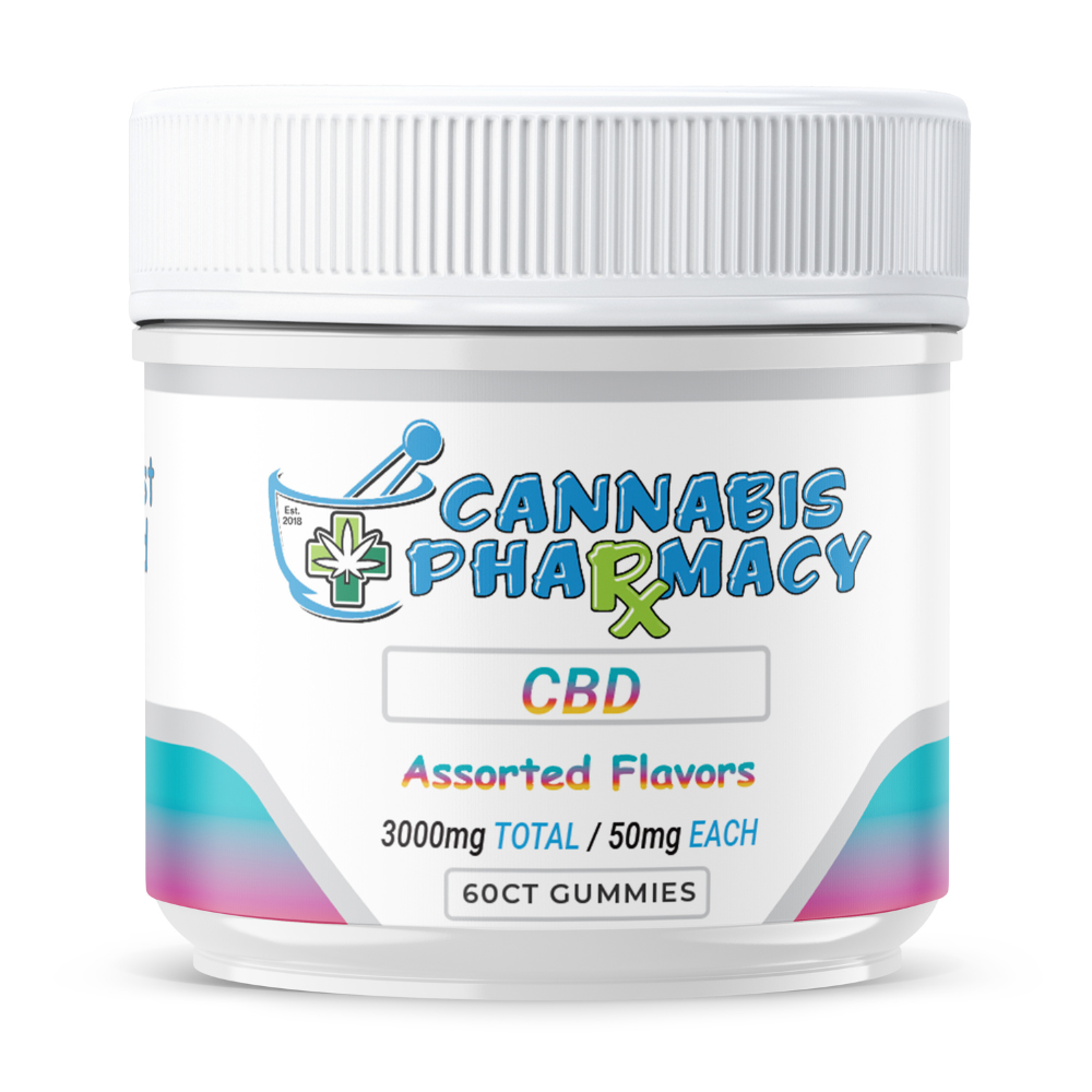 Cannabis Pharmacy CBD Gummies | 50mg – Assorted Flavor – 60ct