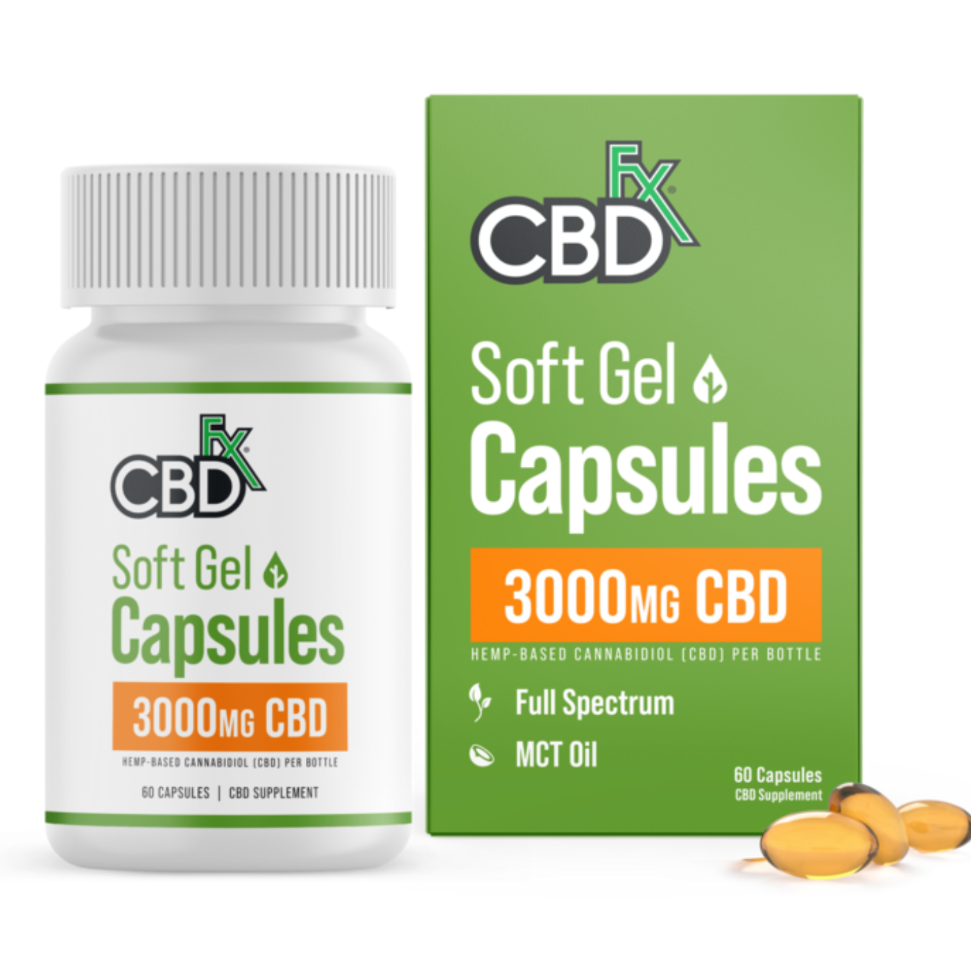 CBDfx | CBD Capsules Full Spectrum | 3000mg CBD – 60ct