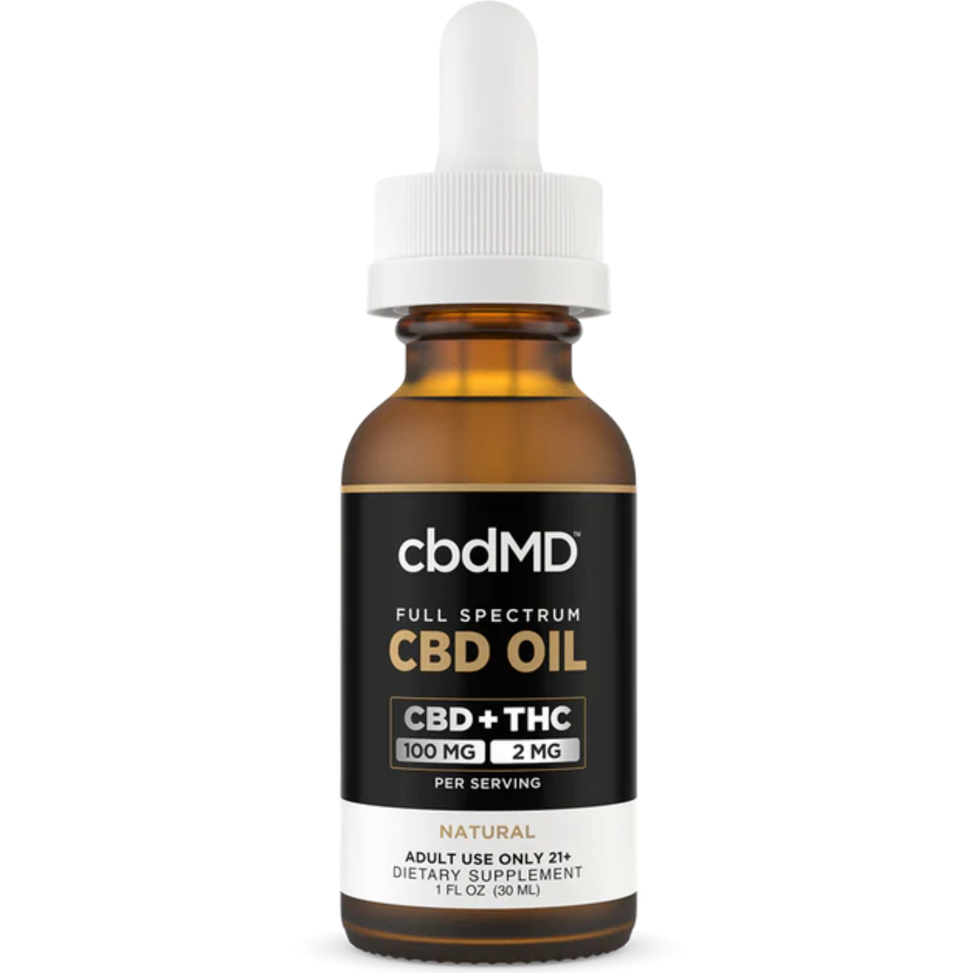 cbdMD | Full Spectrum CBD Tincture Natural Flavor | 3,000mg – 30 ML