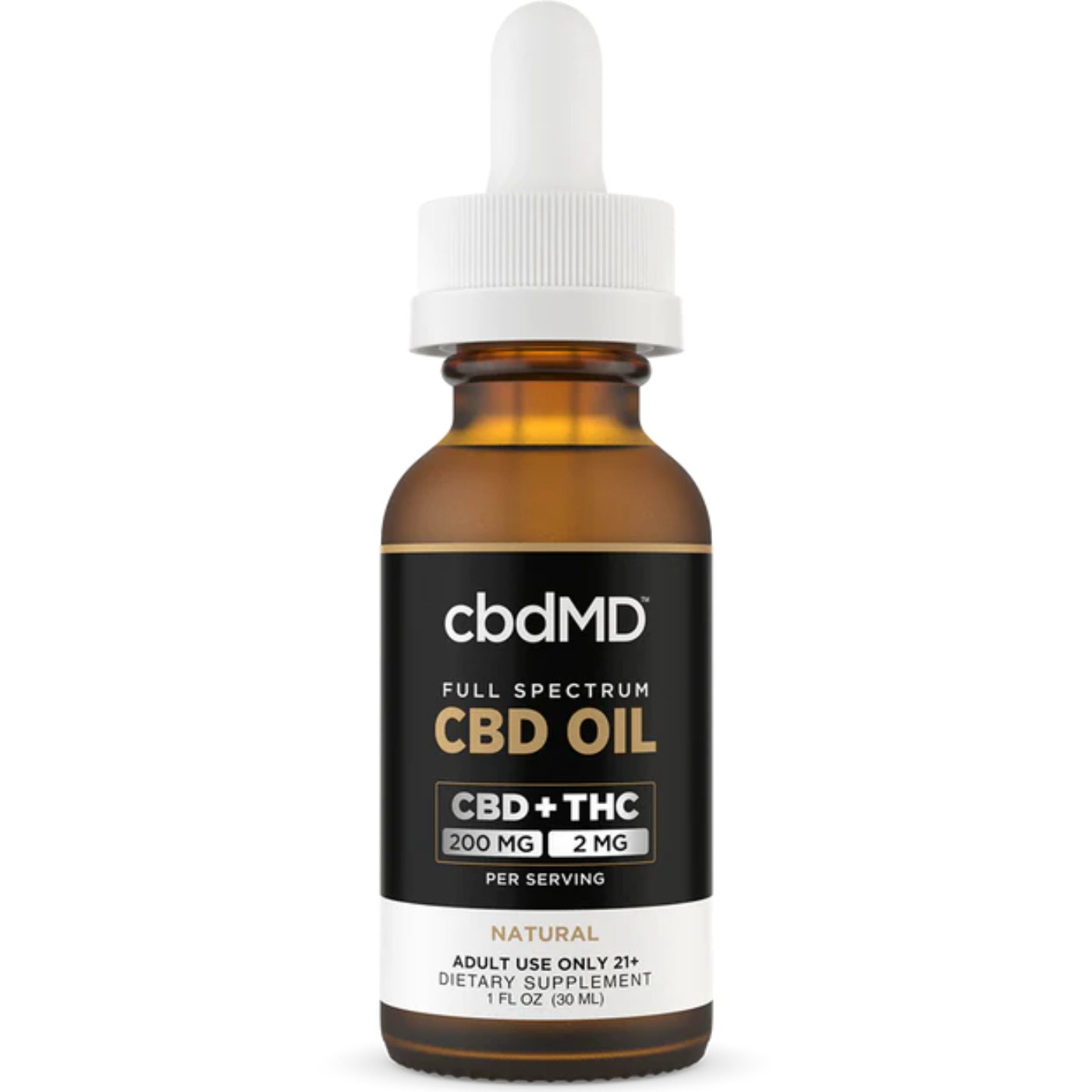 cbdMD | Full Spectrum CBD Tincture Natural Flavor | 6,000mg – 30 ML