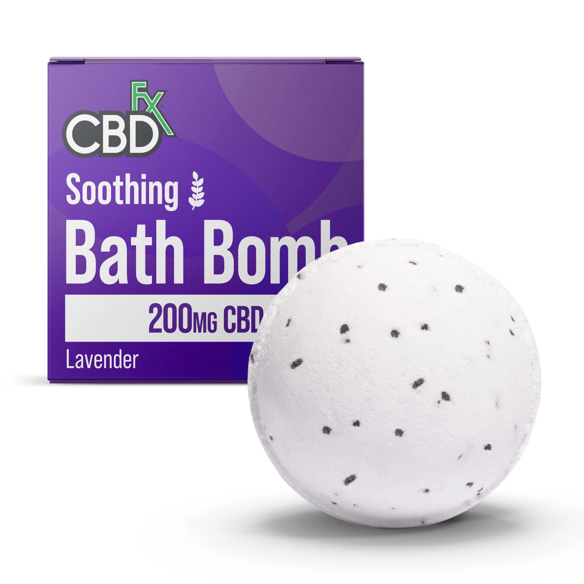 CBDfx | CBD Bath Bomb – Soothing | 200mg Lavender Bath Bomb
