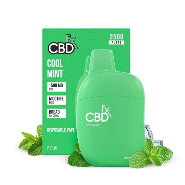 CBDfx | CBD Vape – Cool Mint – 1500mg Disposable Vape Pen