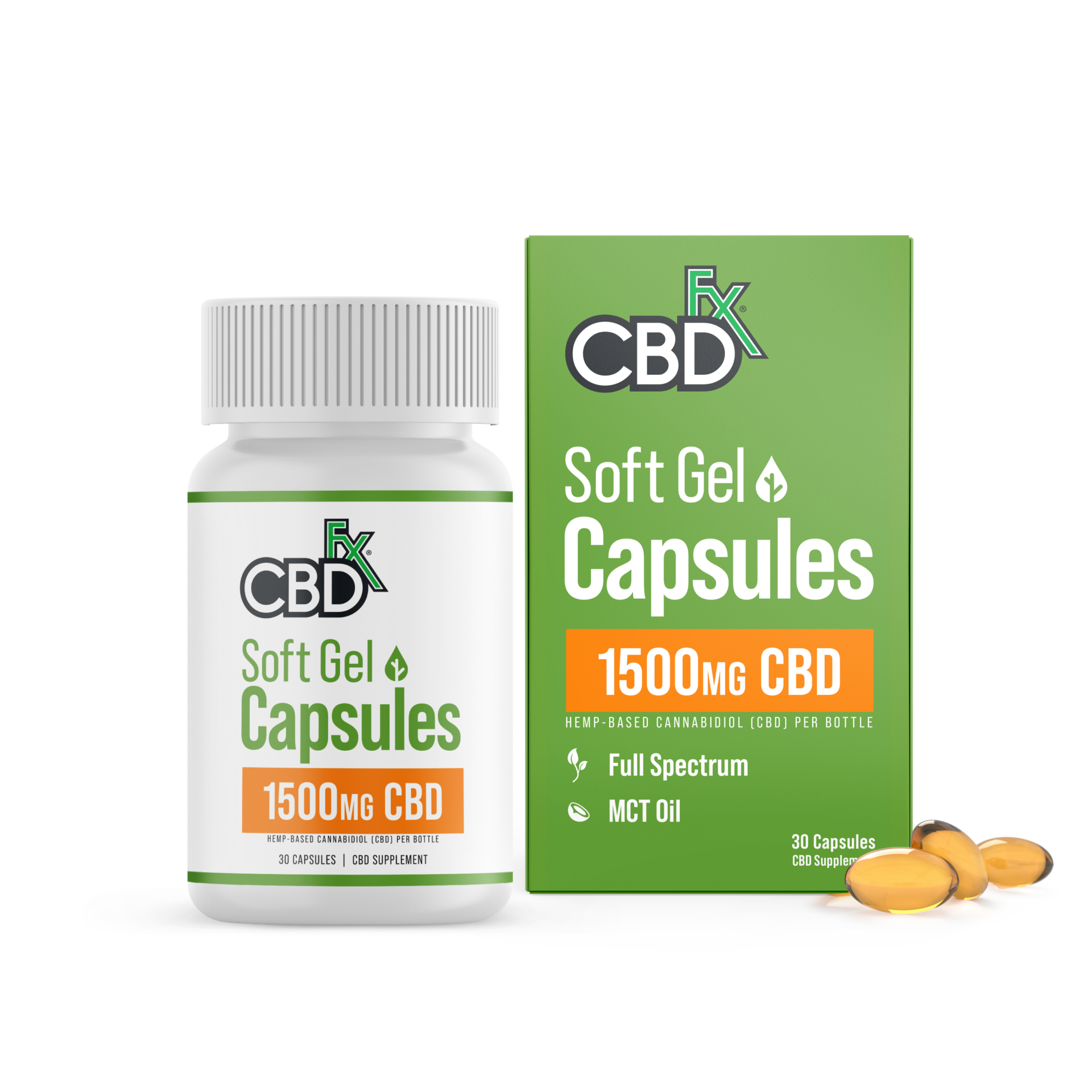 CBDfx | CBD Capsules Full Spectrum | 1500mg CBD – 30ct