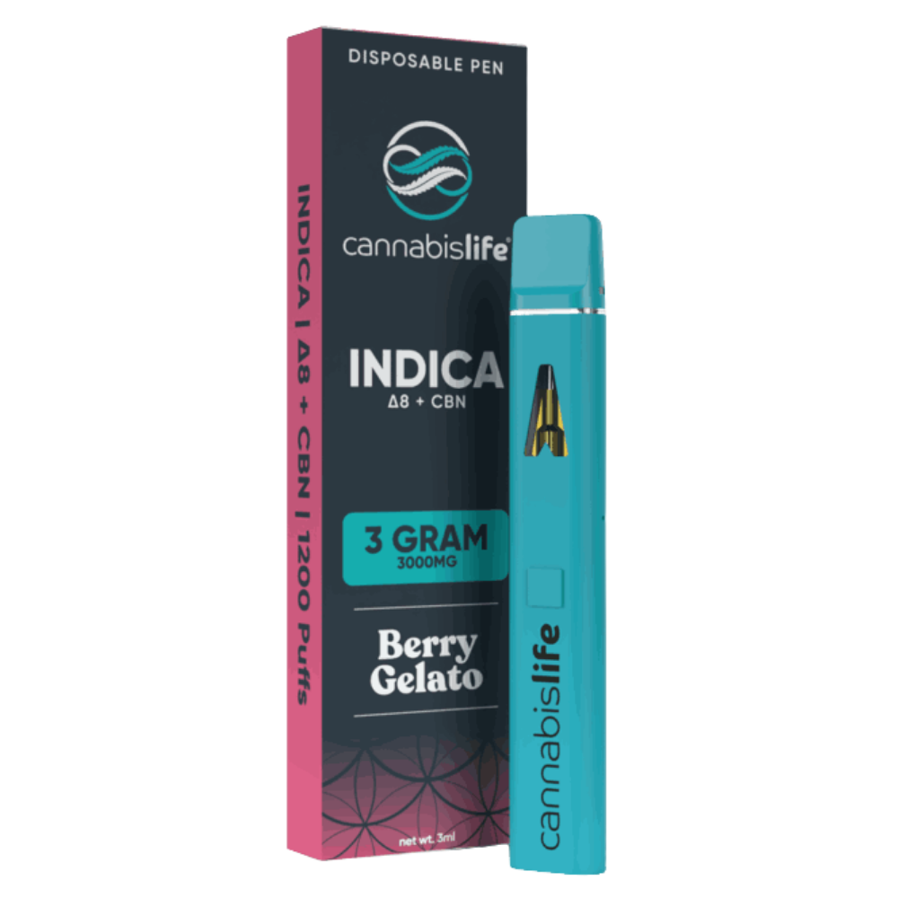 Cannabis Life | Berry Gelato THC Vape Pen | 3g Hybrid – Delta 8 THC Disposable Vape