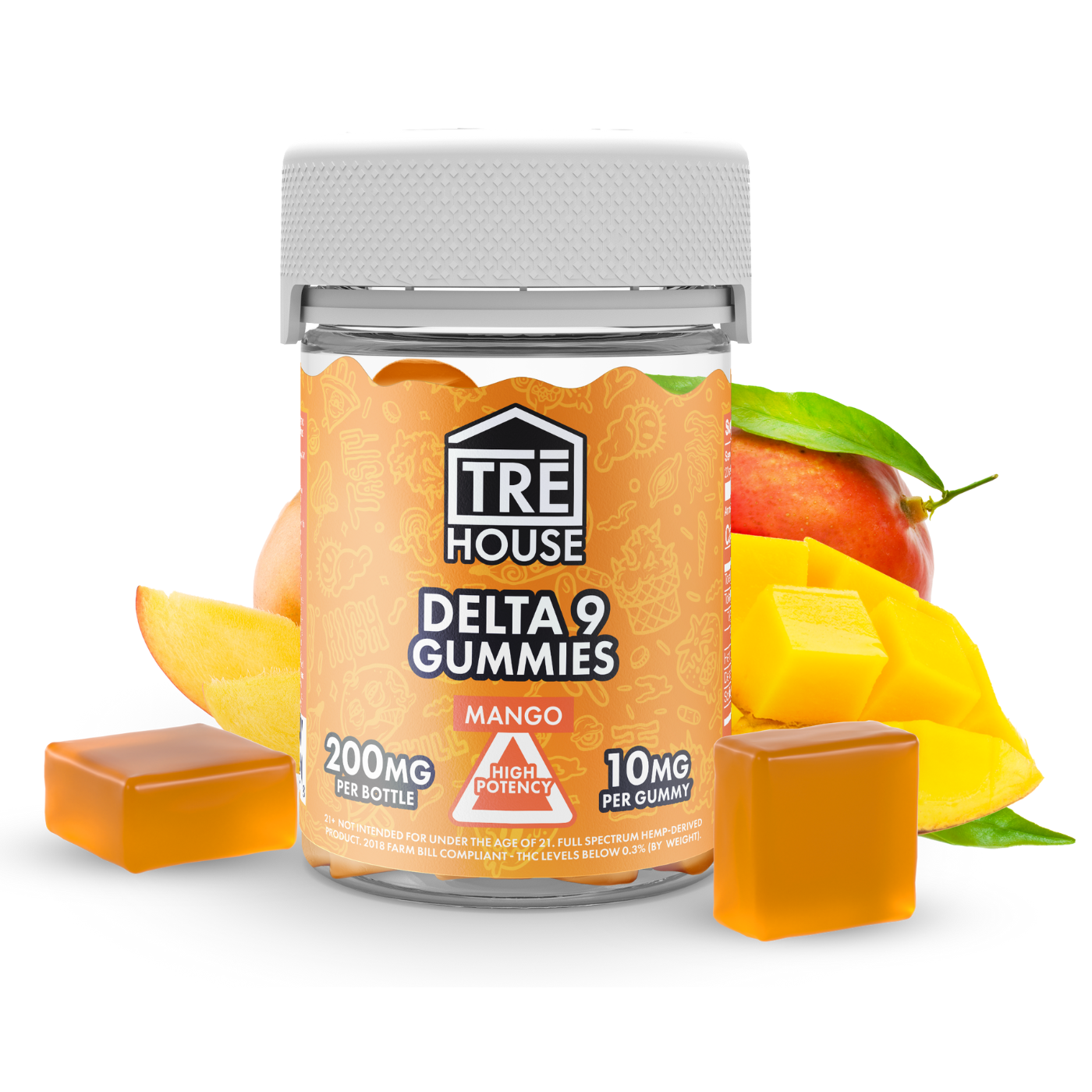 TRE House | Delta-9 THC Gummies – Mango | 10mg – 20ct
