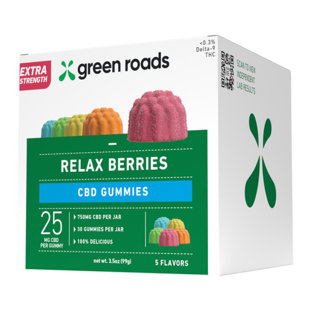 Green Roads | Extra Strength CBD Relax Berries | 25mg – 30ct