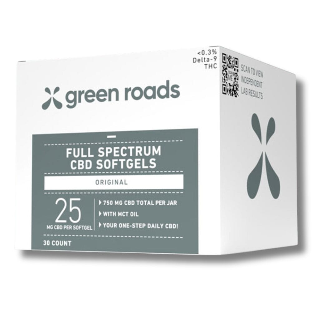Green Roads | CBD Full Spectrum Softgels | 25mg – 30 Count