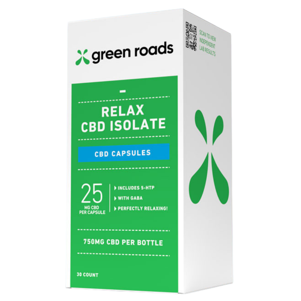 Green Roads | CBD Relax Capsules | 25mg – 30 Count