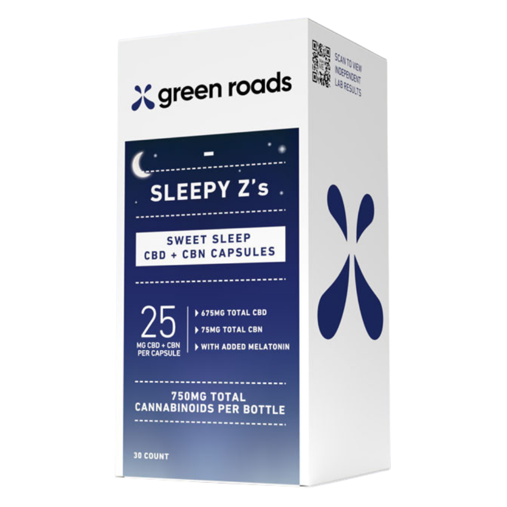 Green Roads | CBD,CBN, & Melatonin Sleep Capsules | 25mg-30 Count