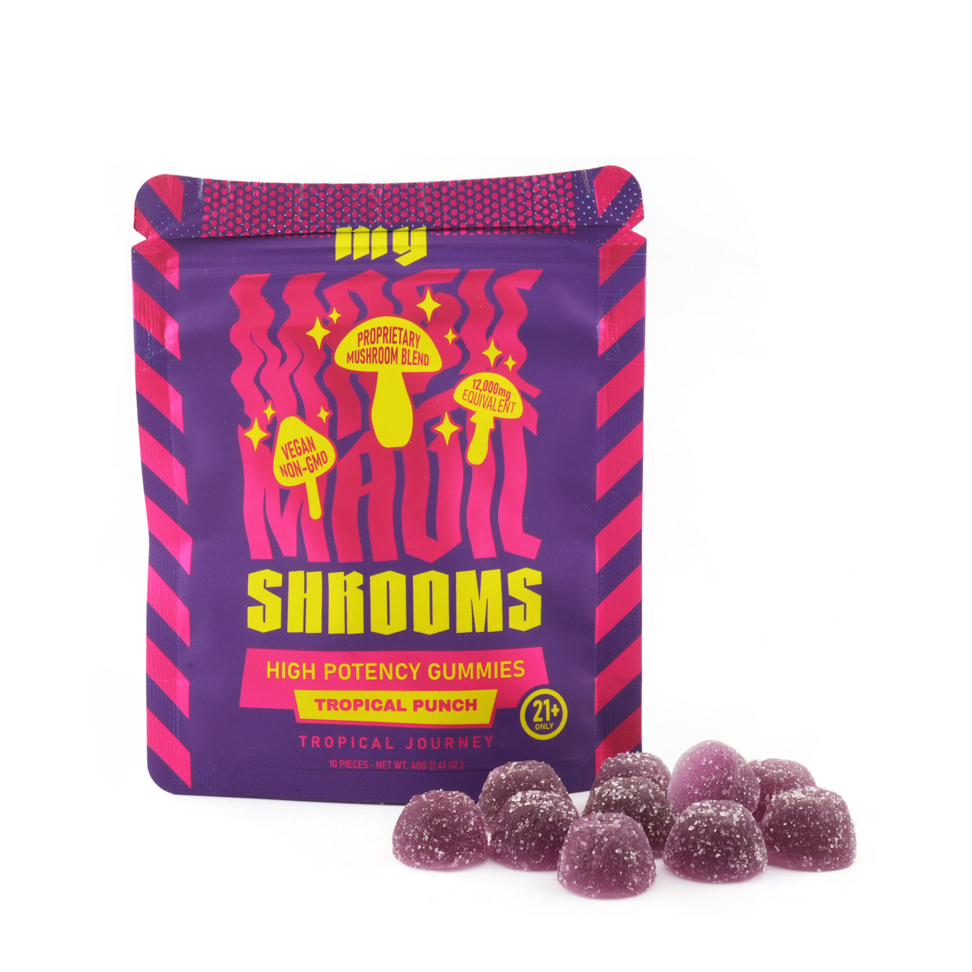 My Magic Shrooms | Tropical Punch Mushroom Gummies | Tropical Journey – 10ct