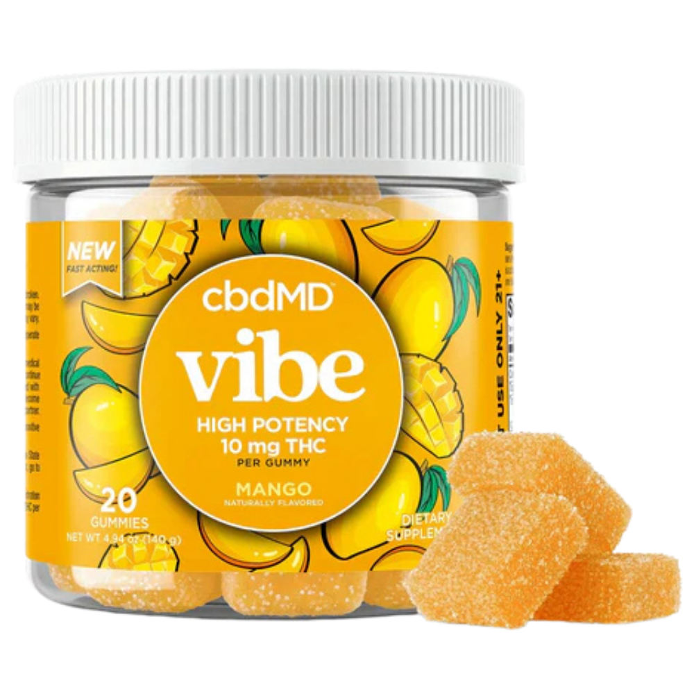 cbdMD | Delta-9 THC Gummies Mango | 10mg – 20 Count