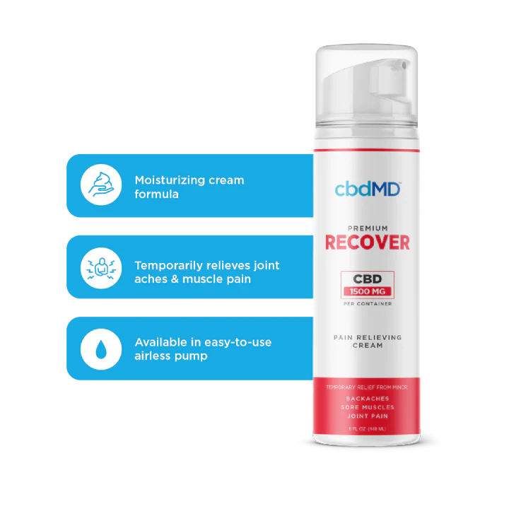 cbdMD | 1500mg CBD Pain Cream for Recovery | CBD Cream for Pain - Image 2