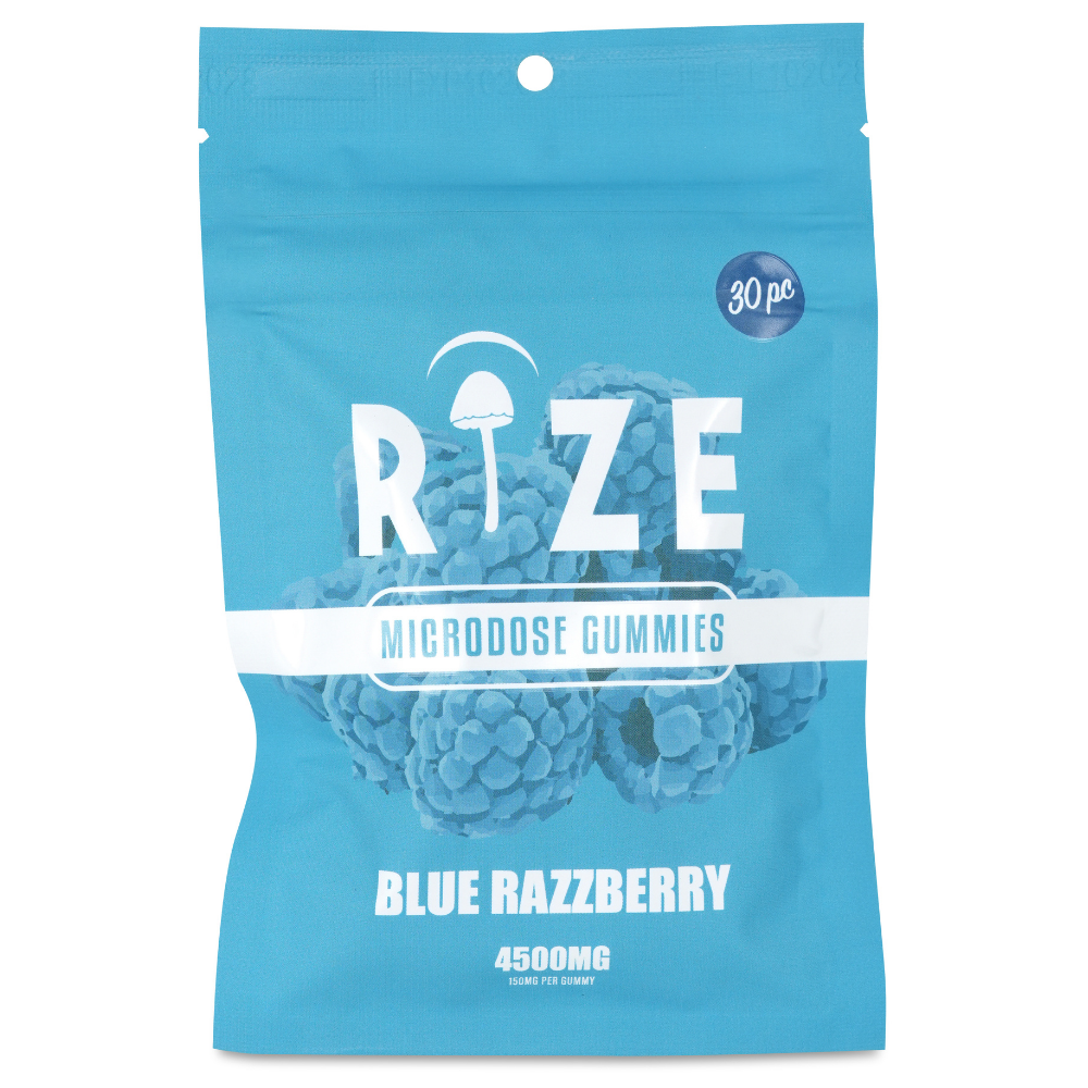 Rize | Blue Razzberry Mushroom Gummies | Microdose 4500mg – 30ct
