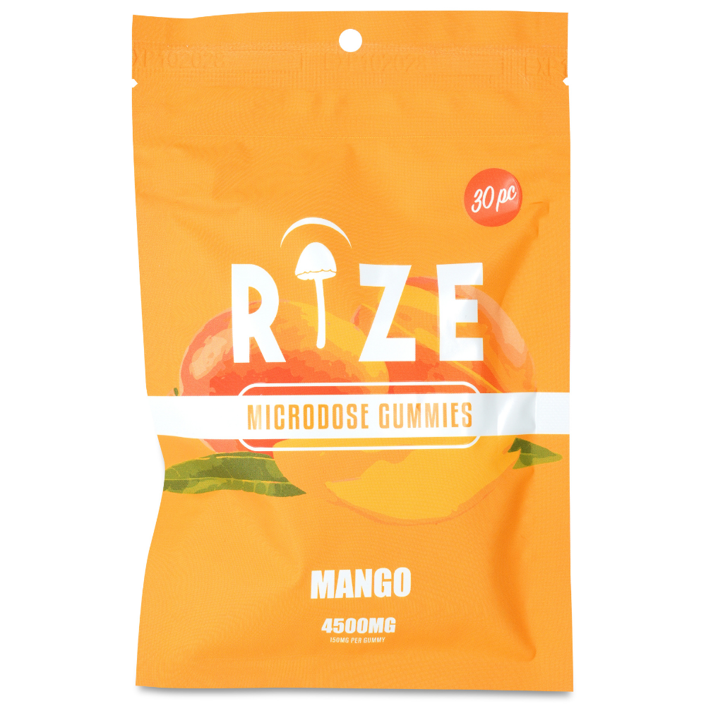 Rize | Mango Mushroom Gummies | Microdose 4500mg – 30ct