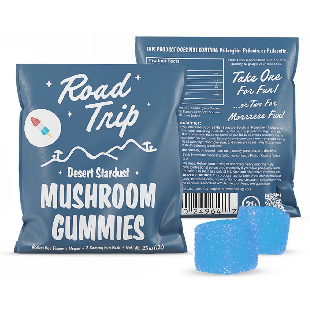 Road Trip | Rocket Pop Mushroom Gummies | Desert Stardust – High Potency Extract – 2ct